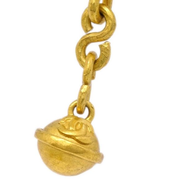 Chanel Dangle Bell Earrings Clip-On Gold 95P - Picture 2 of 4